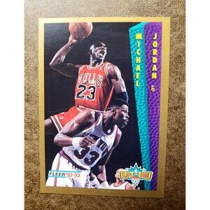 1992-93 Fleer MICHAEL JORDAN SLAM DUNK NBA Basketball Card 273 Chicago Bulls HOF